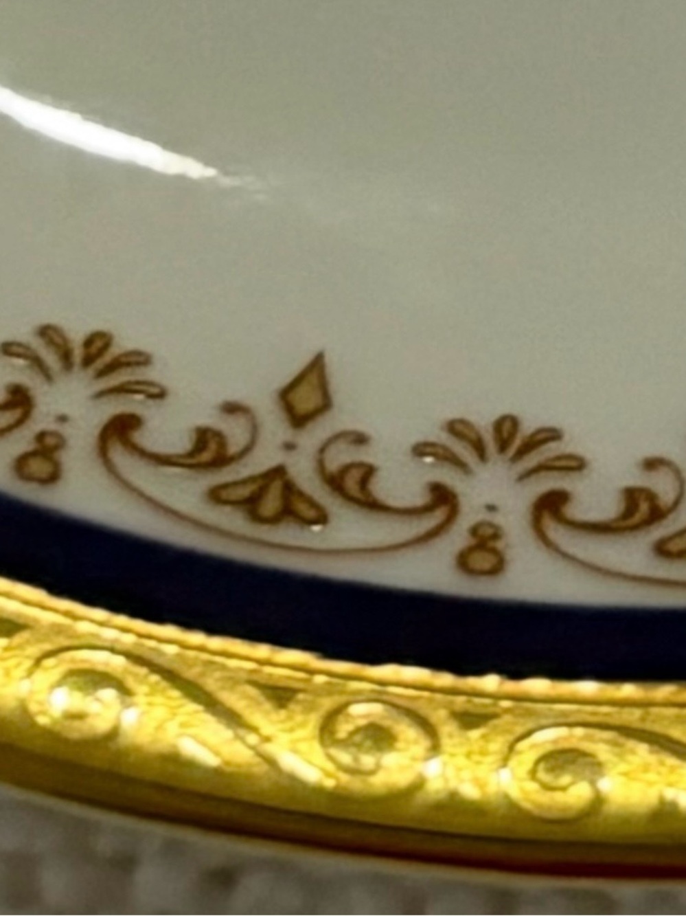 Tirschenreuth Porcelain
Demitasse Cup & Saucer
Bavaria Germany cobalt blue gold - Picture 6 of 10